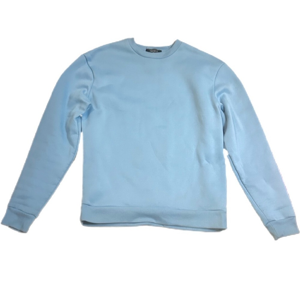Forever 21 Sky Blue Crewneck Sweater